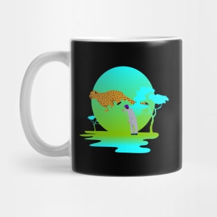 Colouring Cheetah T-shirt design Mug